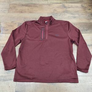Callaway Mens XXL Quarter Zip Long Sleeve Red Heather With Pockets